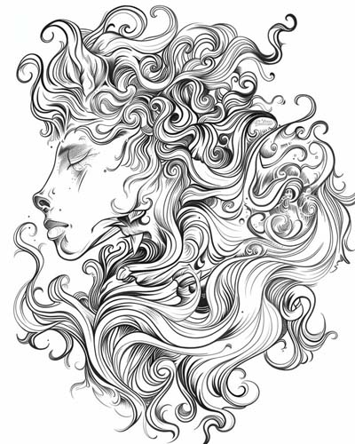 Celtic puca coloring page