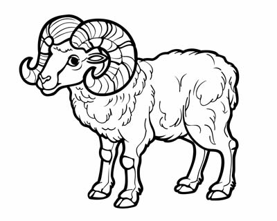 ram coloring page