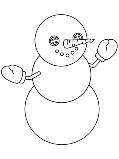 Wee Snowman coloring page