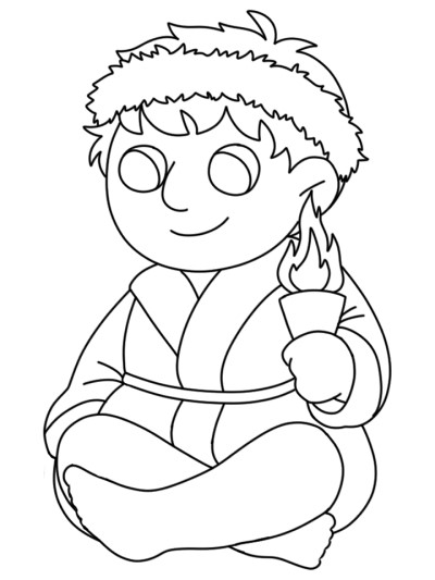 Ghost of Christmas Present coloring page
