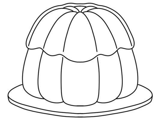 simple coloring page of jelly