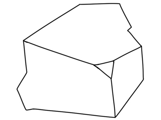 simple coloring page of a rock
