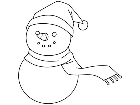 Wee Snowman coloring page