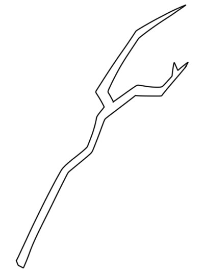 simple coloring page of a twig