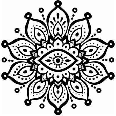 coloring page of a rangoli design