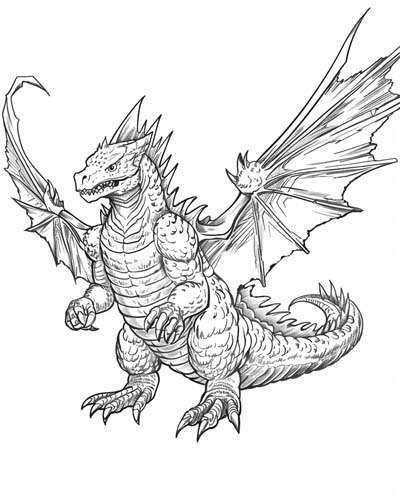 Kaiju coloring page | Varan