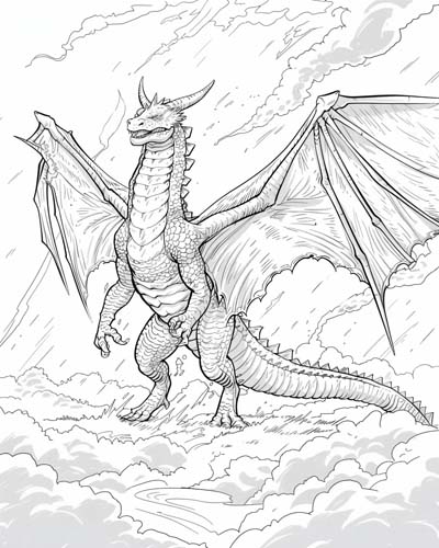 Kaiju coloring page | Varan