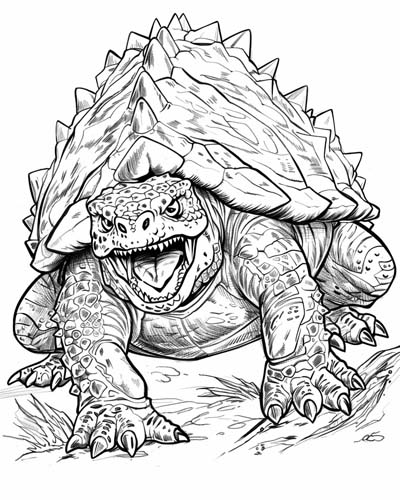 gamera coloring page