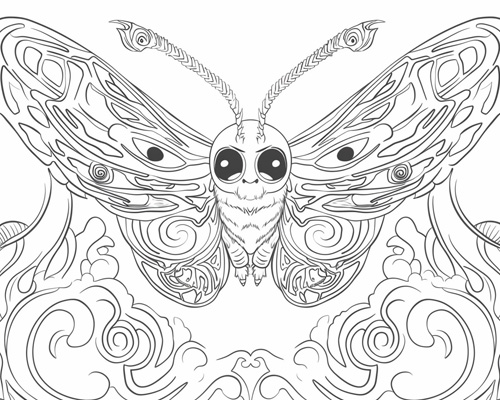 Kaiju coloring page | Mothra