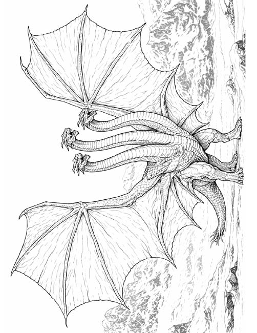Monsterverse coloring page | King Ghidorah