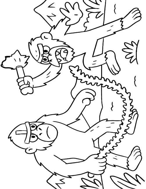 Preschool coloring page | Skar King vs Kong