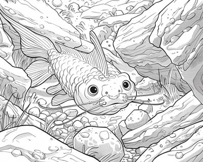 coloring page of the namazu