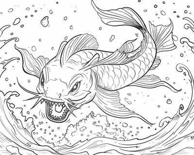 coloring page of the namazu