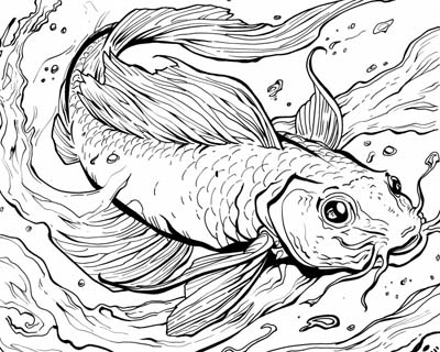 coloring page of the namazu