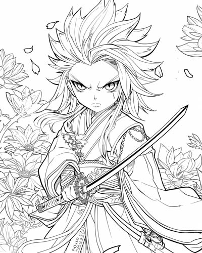 Samurai coloring page