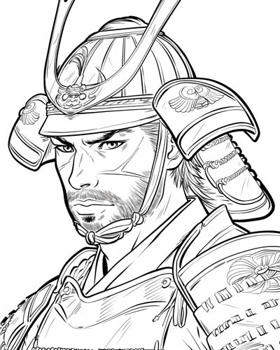 shogun coloring page