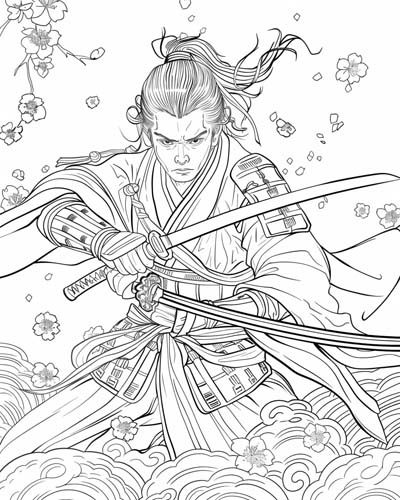 shogun coloring page