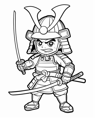shogun coloring page