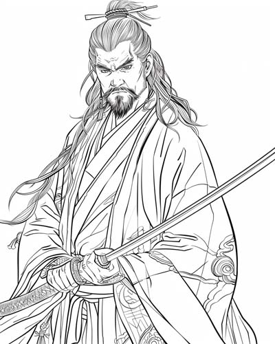 shogun coloring page