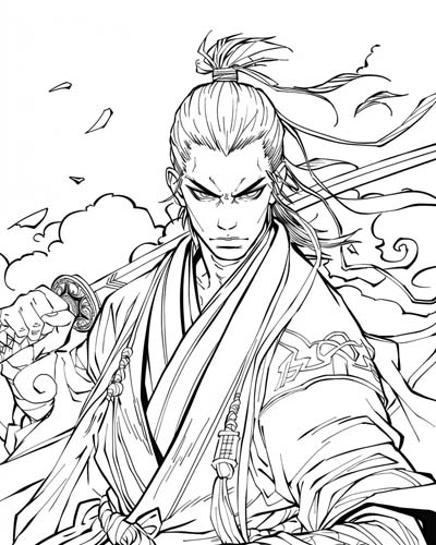 shogun coloring page