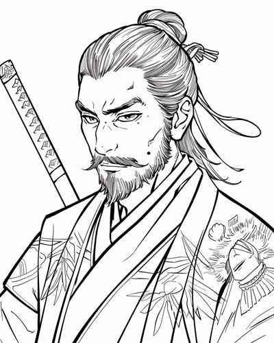 shogun coloring page