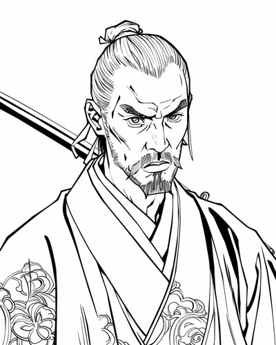 shogun coloring page