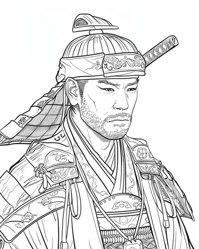 Daimyo coloring page