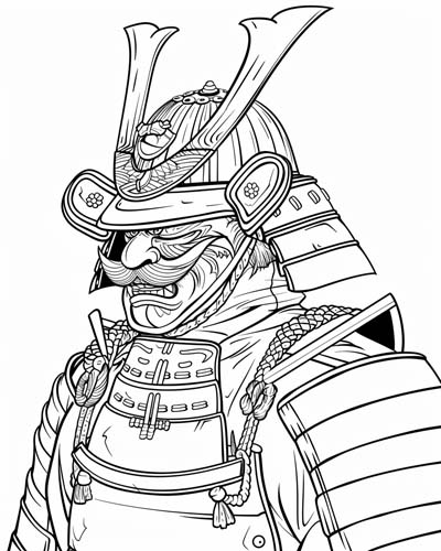 shogun coloring page