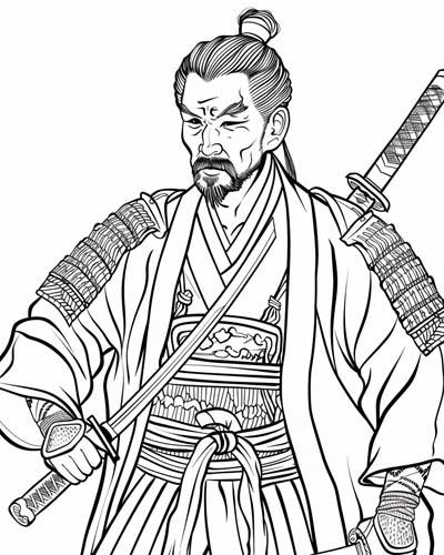 shogun coloring page