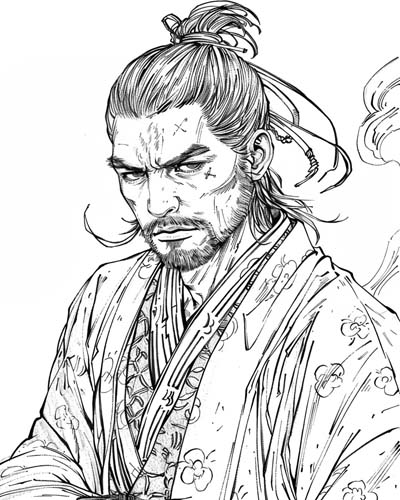 shogun coloring page