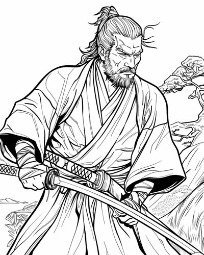 shogun coloring page