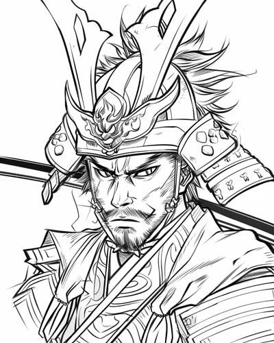 shogun coloring page