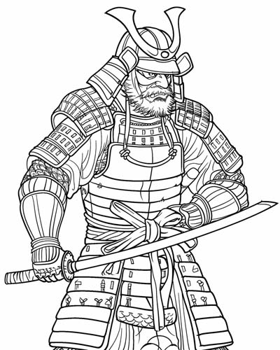 shogun coloring page