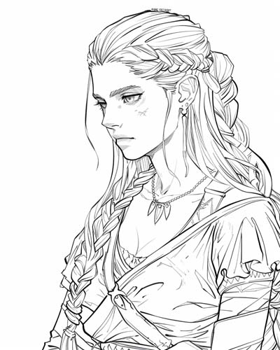 coloring page of Lagertha