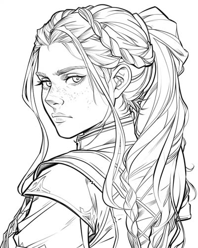 coloring page of Lagertha