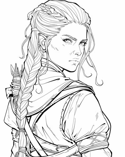 coloring page of Lagertha