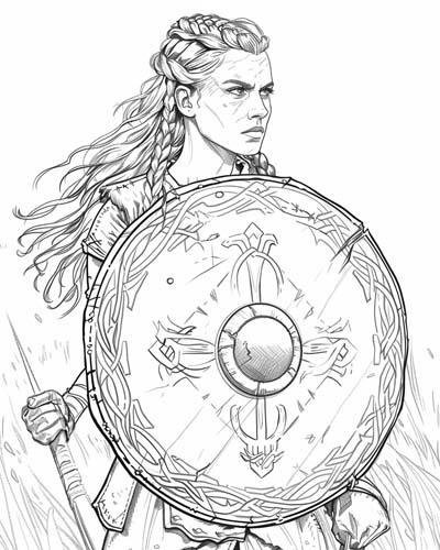 coloring page of Lagertha