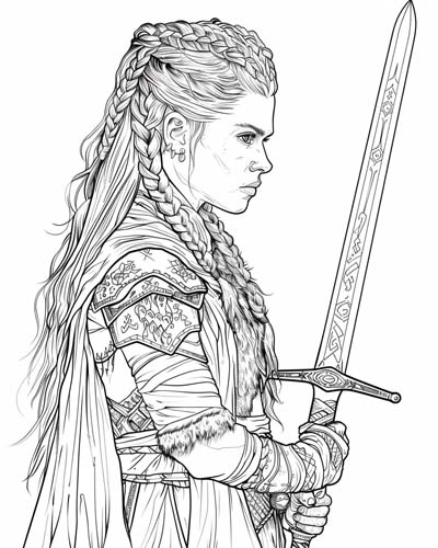 coloring page of Lagertha