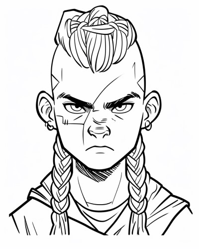 coloring page of Ivar the Boneless