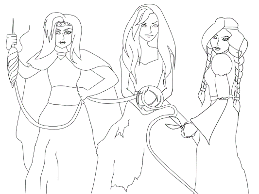 Norse Mythology - The Norns coloring pages