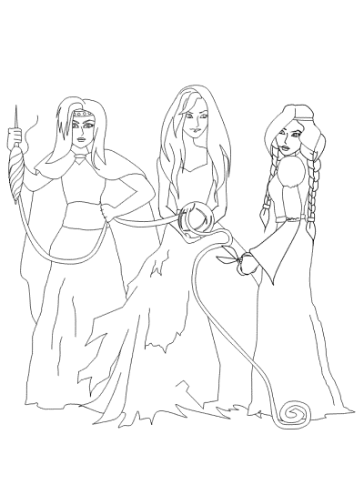 Norse Mythology - The Norns coloring pages
