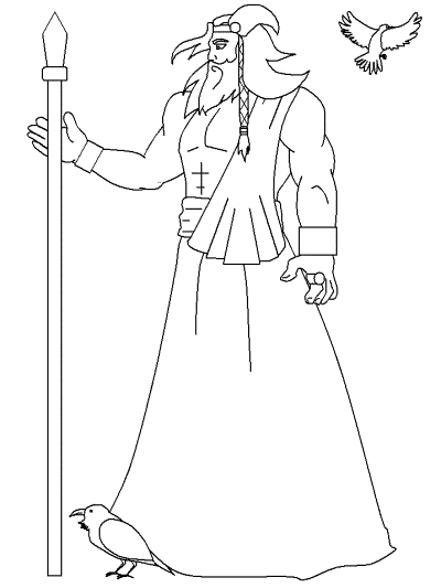 Norse Mythology - Odin coloring pages