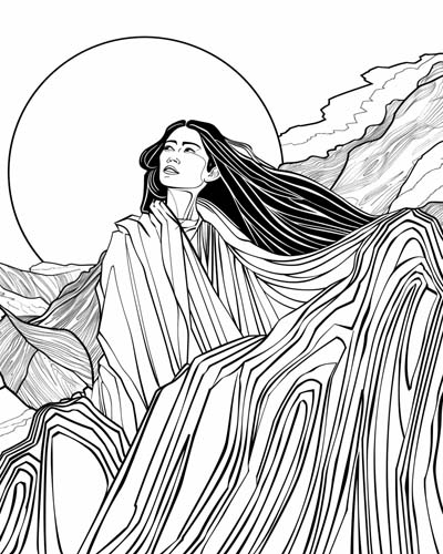 coloring page of Maria Makiling