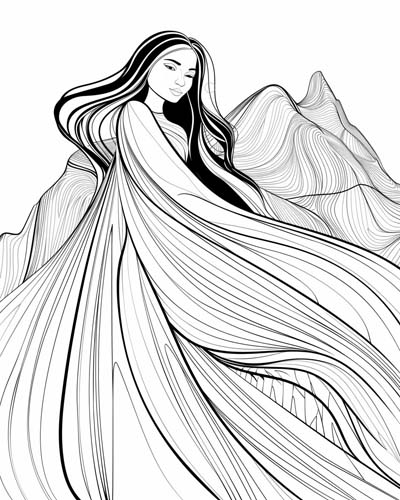 coloring page of Maria Makiling