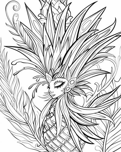 Pina coloring page