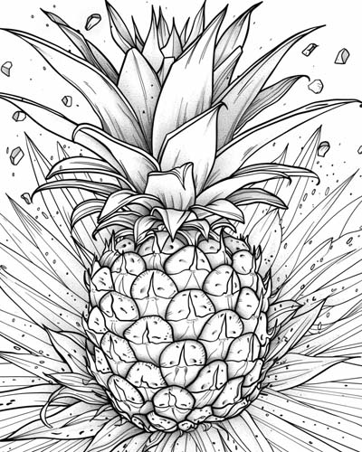 Pineapple coloring page