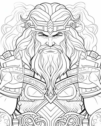 coloring page of Bran the Blessed