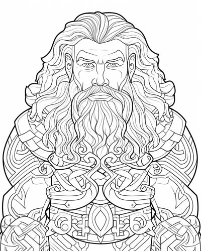 coloring page of Bran the Blessed