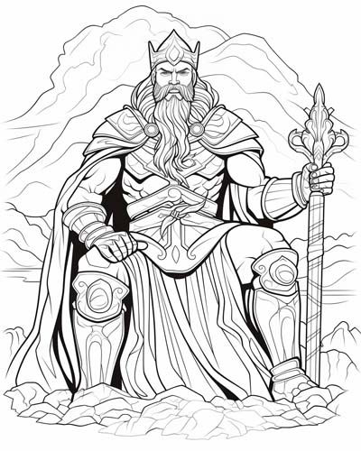 coloring page of Bran the Blessed