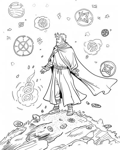 coloring page of Gwydion